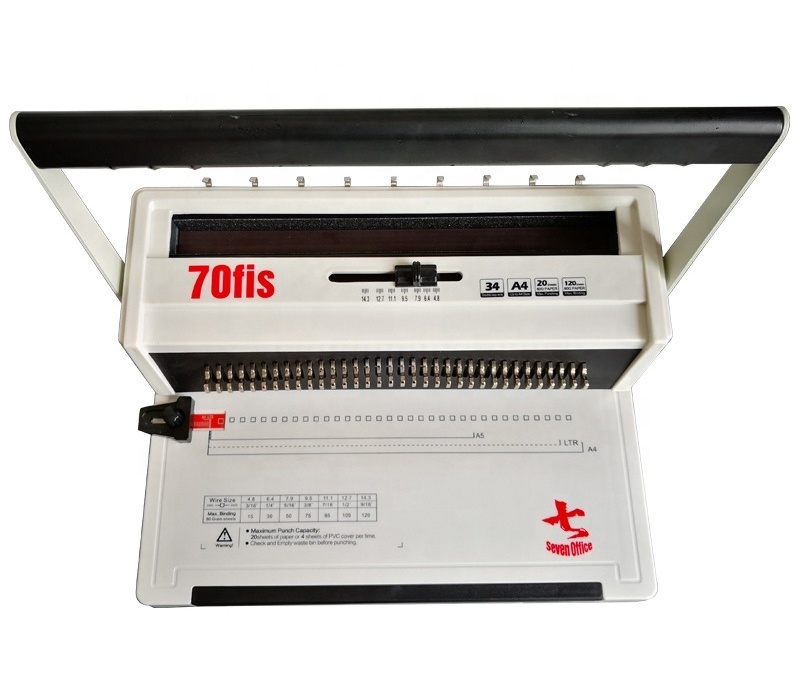 A4 Size wire binder 3:1 Double metal wire o Binding machine with 34 holes wire loop book binder machine