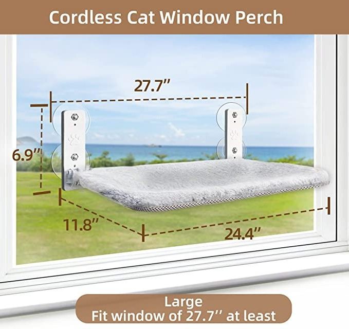 Foldable Cat gatos Seat Bed Window  Hanging Hammock gatos Cat Perch cat hammock window