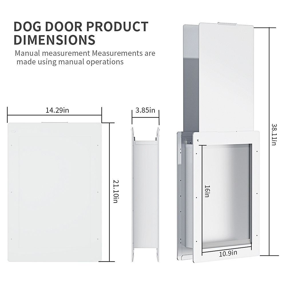 Double Magnetic Flap Aluminium Alloy Lockable Door Pet Dog Cat Door