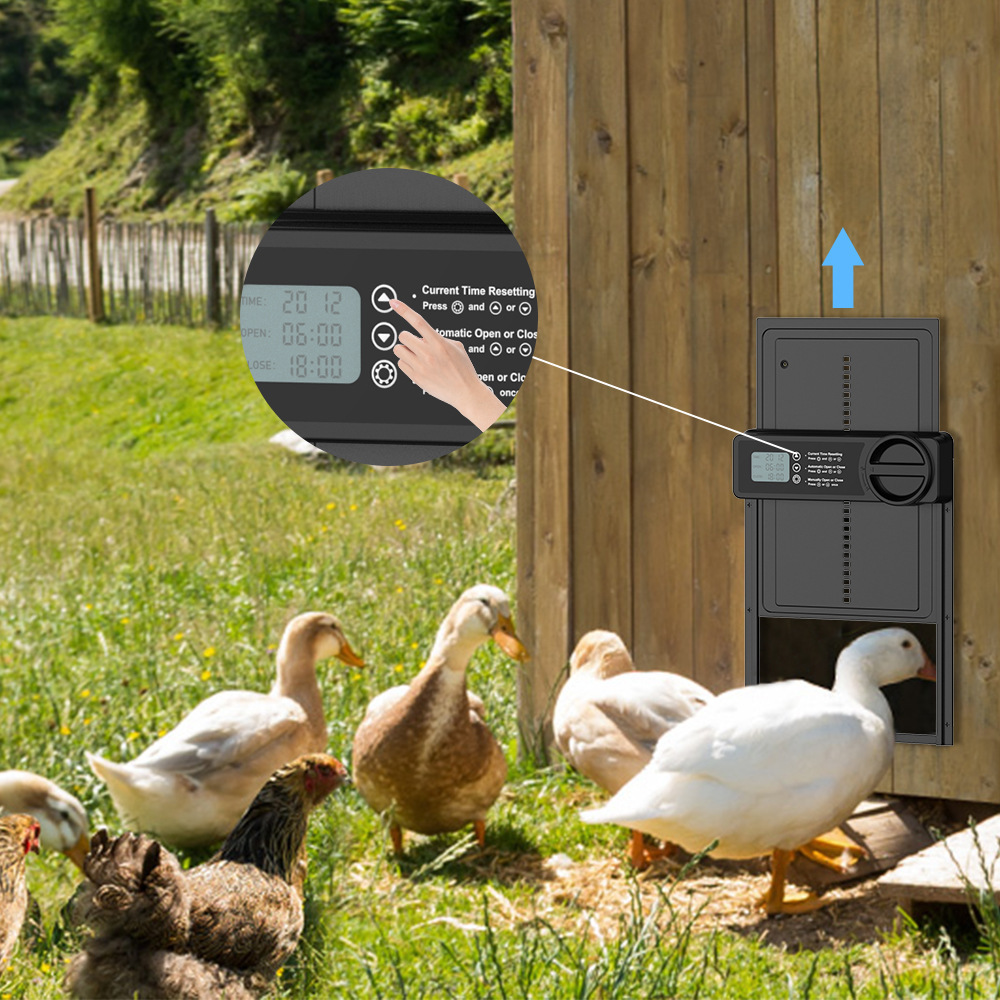 Upgraded Aluminum Alloy Remote Controls with Timer and Light Sensor Farm Automatic Chicken Coop Door