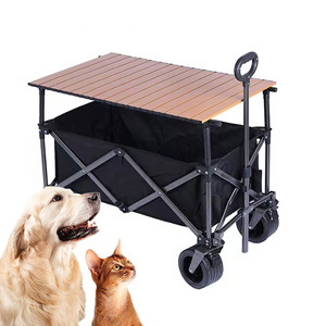 Collapsible Folding Beach Cart Portable Outdoor Camping Pet Trolley