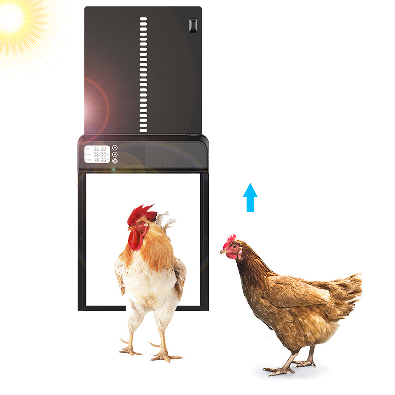 Upgraded Aluminum Alloy with Light Sensing Waterproof Farm Chicken Cage Automatic Door