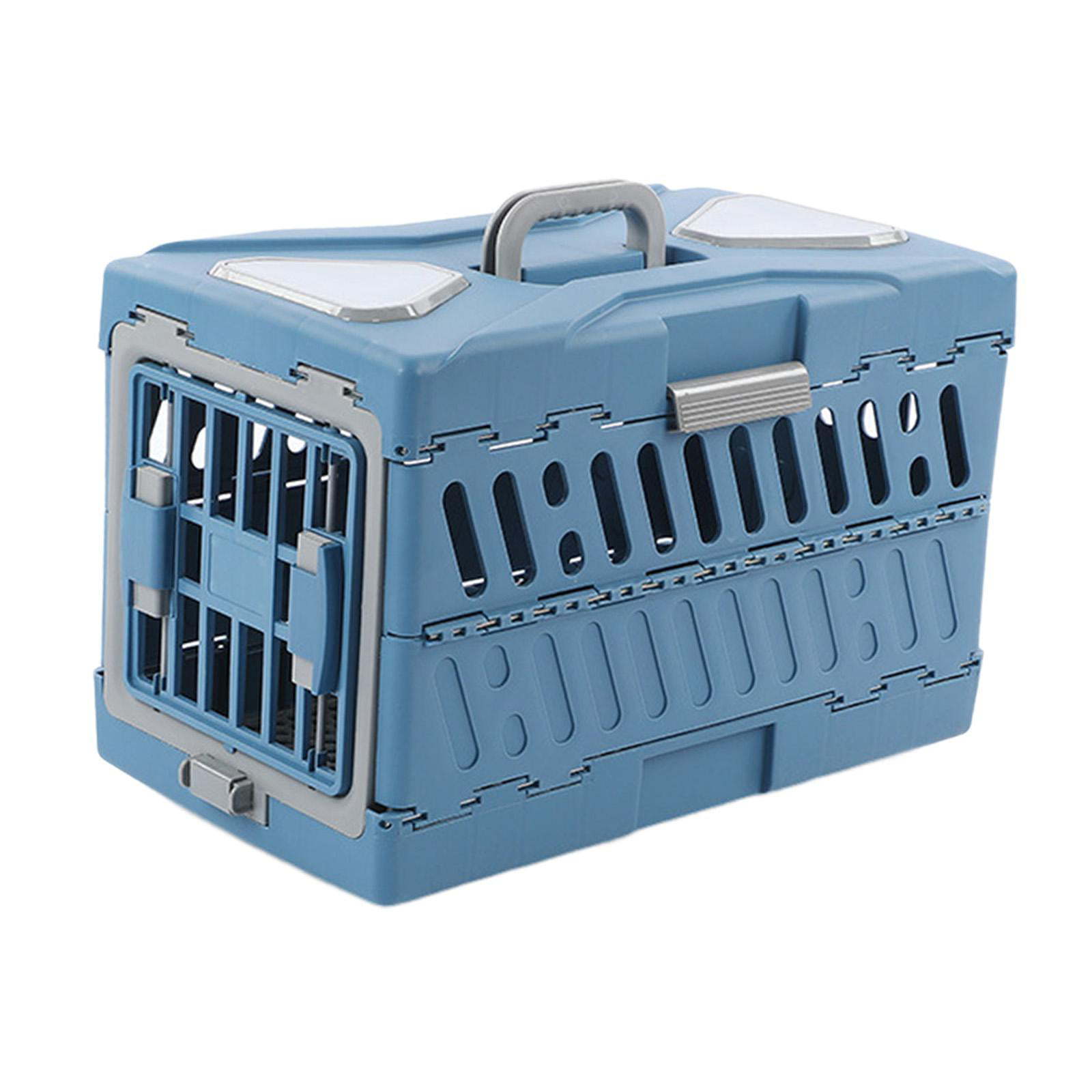 Portable Collapsible Shockproof Plastic Hard-Sided Dog Puppy Crate Kennel Travel Cage