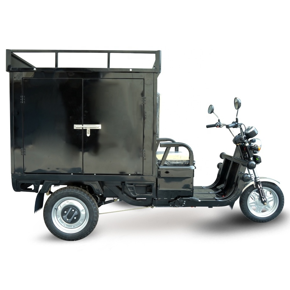 EEC Trike 3 wheel Electric Ice cream Truck Cargo Tricycle 500w 1000w 20AH Loading 800-1000kgs Tricycles with Cabin Solar Panel