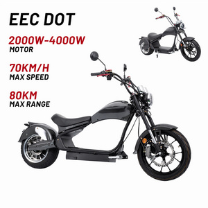 E Roller Chopper Bike Electric Motorcycle 4000W Citycoco Scooter Electrique