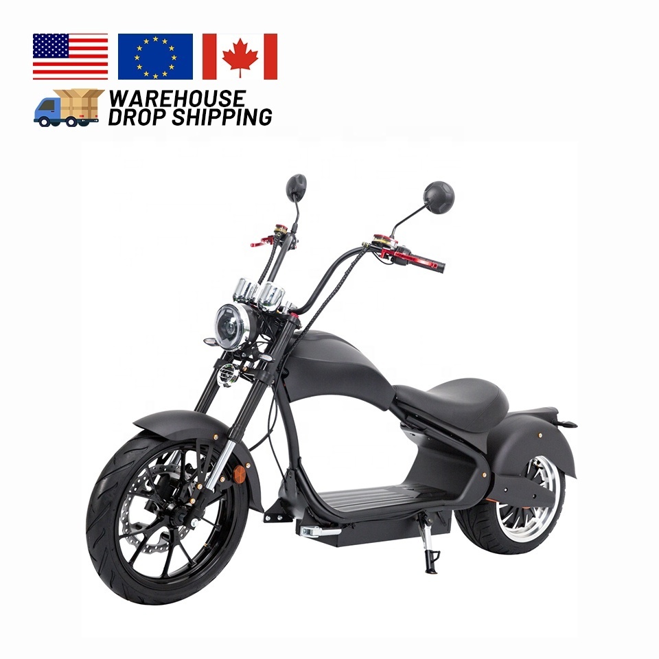 New Citycoco 3000w electric scooters moped motorcycles 4000w e chopper adult 17inch tyre without battery