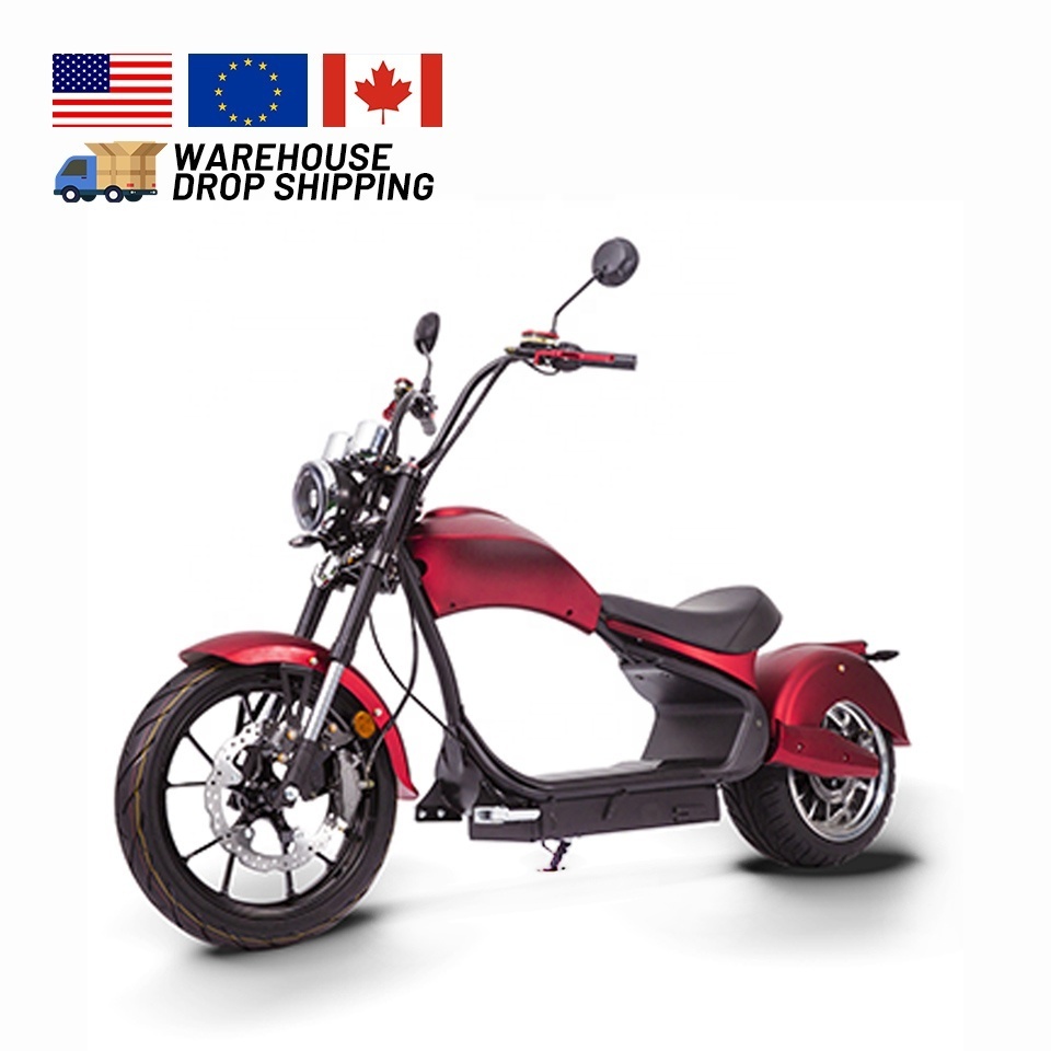 New Citycoco 3000w electric scooters moped motorcycles 4000w e chopper adult 17inch tyre without battery