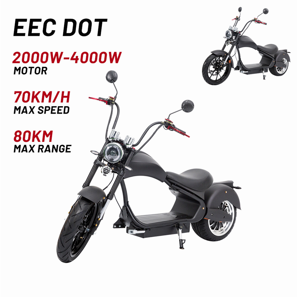 E Roller Chopper Bike Electric Motorcycle 4000W Citycoco Scooter Electrique