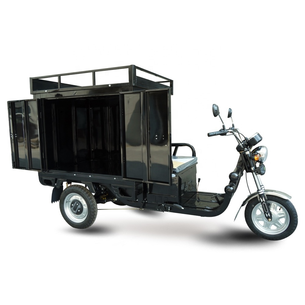 EEC Trike 3 wheel Electric Ice cream Truck Cargo Tricycle 500w 1000w 20AH Loading 800-1000kgs Tricycles with Cabin Solar Panel