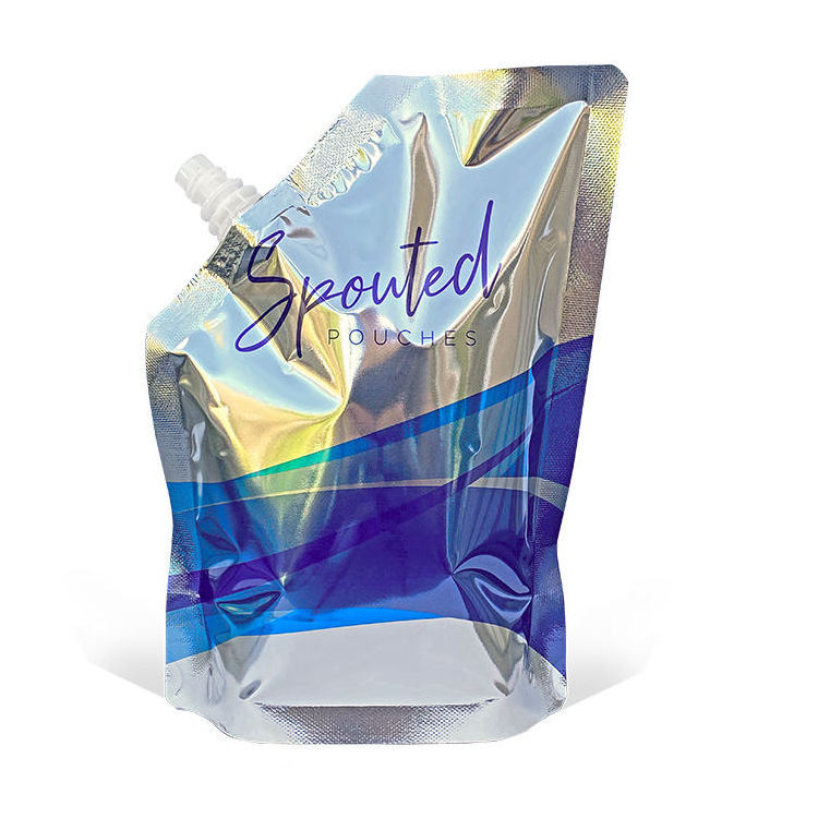 Doypack Shampoo Hand Soap Lotion Body Wash Spout Bag Custom Printed Stand Up Bag Spout Pouch Refill Packaging