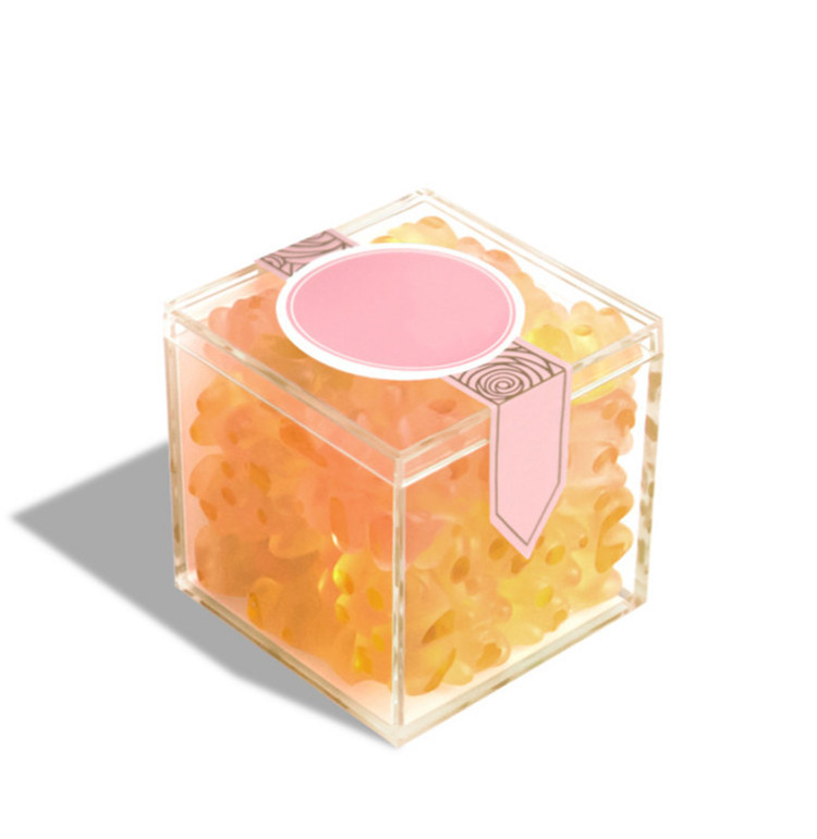 Candy Containers Favors Box Baby shower Guests gift box Party supplies Clear Acrylic Cube Square Suger Chocolate Boxes