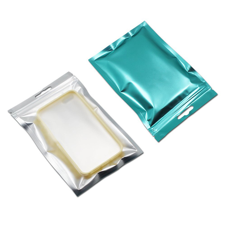 Clear Front Zip Lock Plastic Storage Bag Resealable Retail Poly ZipLock Bag With Hanging Hole Mylar Foil Jewelry Packages