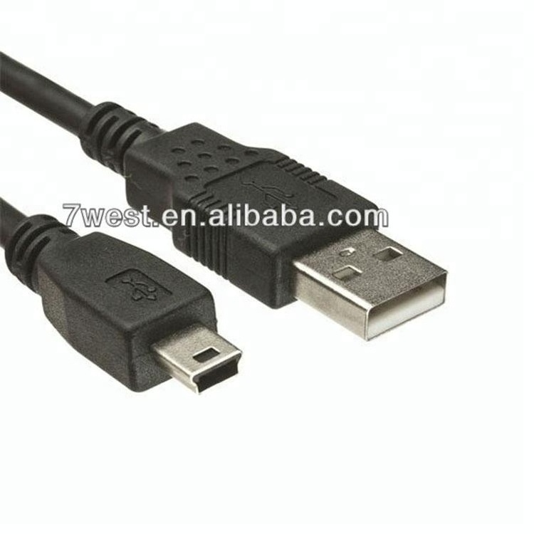 Custom Mini USB 2.0 Data Sync Charger Cable Type A Male To Mini B USB Cable