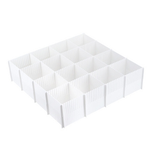 5pcs Plastic Adjustable DIY Storage Organizer Drawer Dividers for Socks Underwear Makeup Kitchen Dresser Drawer Cabinet Divider