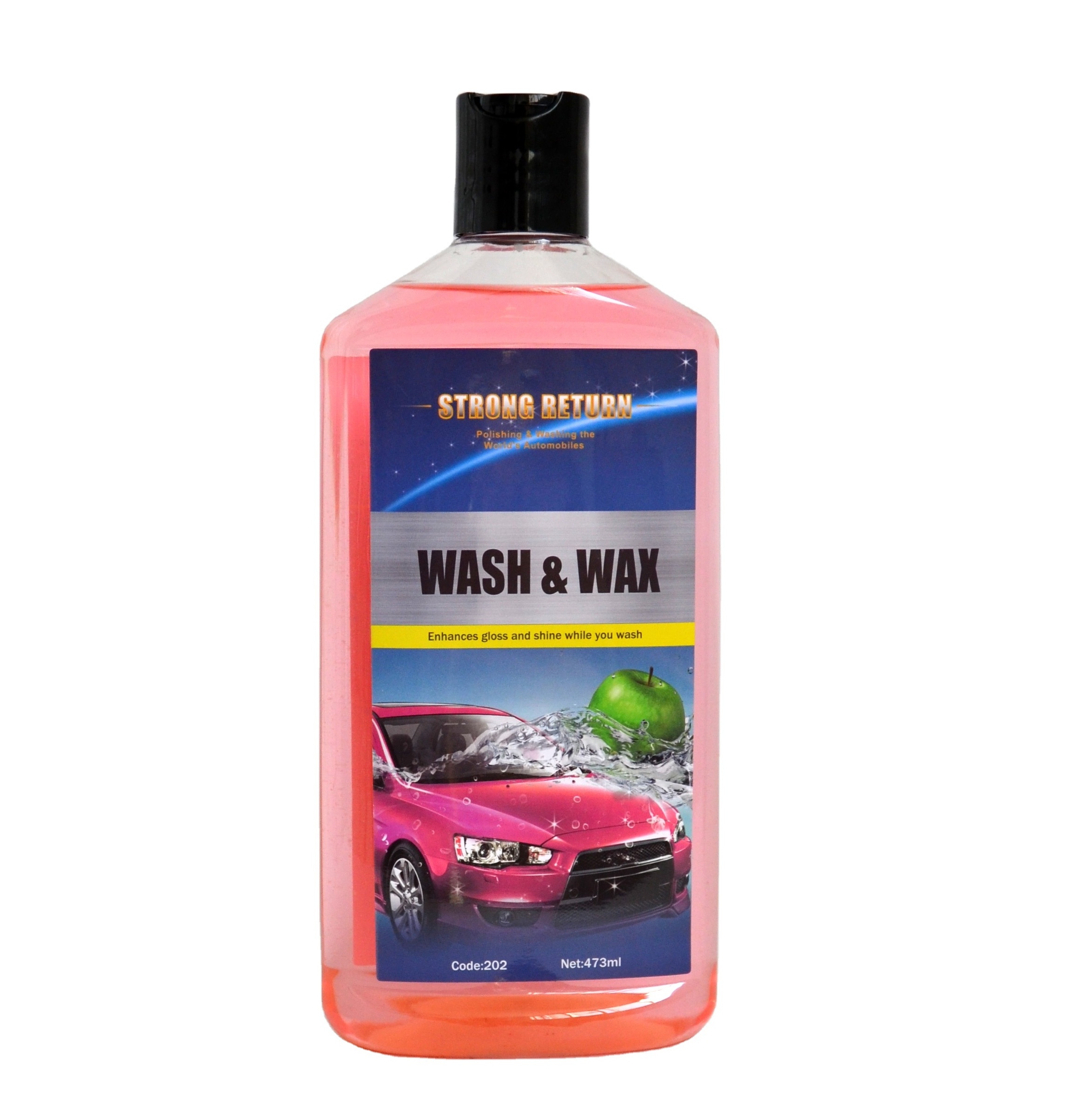 strong return car wash and wax shampoo with  carnauba wax for car body wash