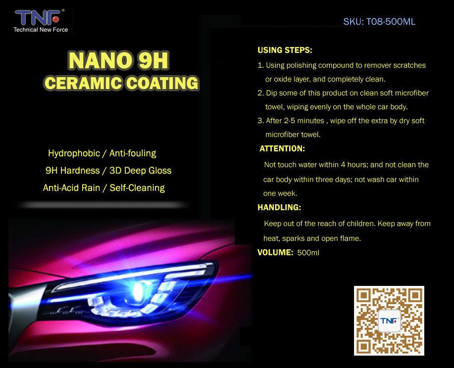 Ceramic Nano coating crystal #T08 SOLUTION FOR NANO  automotive 9H ceramic coatings