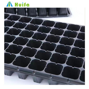 200 Cells Black Plastic Plug Seed Starting Grow Germination Trays For Plant Propagation Nursery Seedling