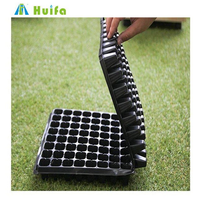 200 Cells Black Plastic Plug Seed Starting Grow Germination Trays For Plant Propagation Nursery Seedling