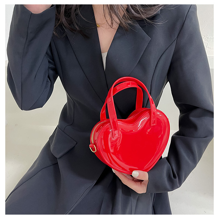 Wholesale Cute Heart Tote Bag For Women 2022 PVC jelly Crossbody Bags Female Small Shoulder Bags Cute Purse Handbags