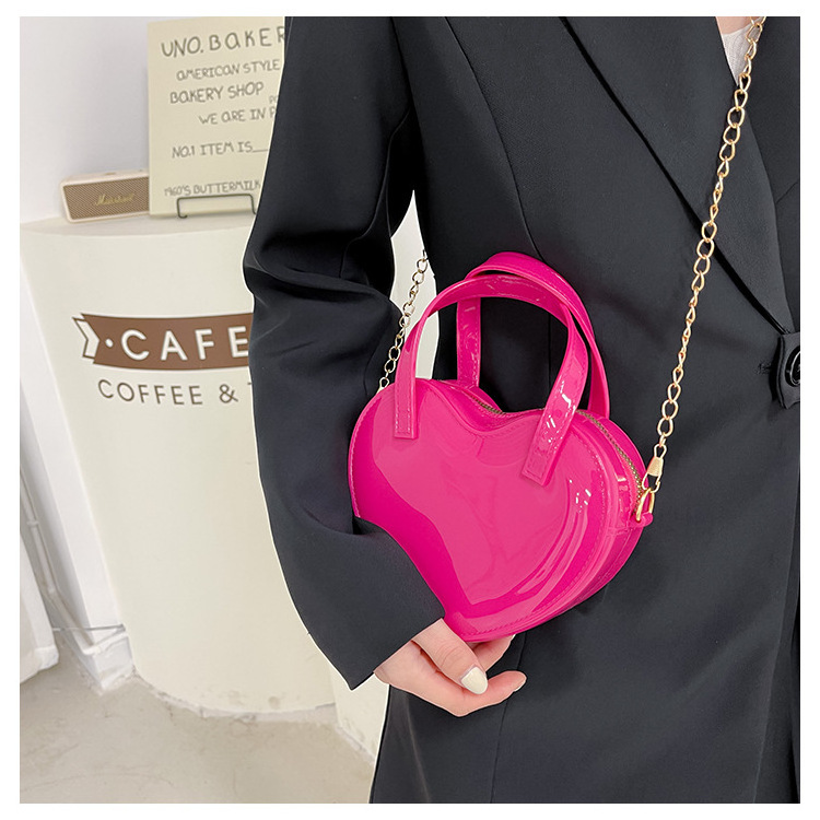 Wholesale Cute Heart Tote Bag For Women 2022 PVC jelly Crossbody Bags Female Small Shoulder Bags Cute Purse Handbags