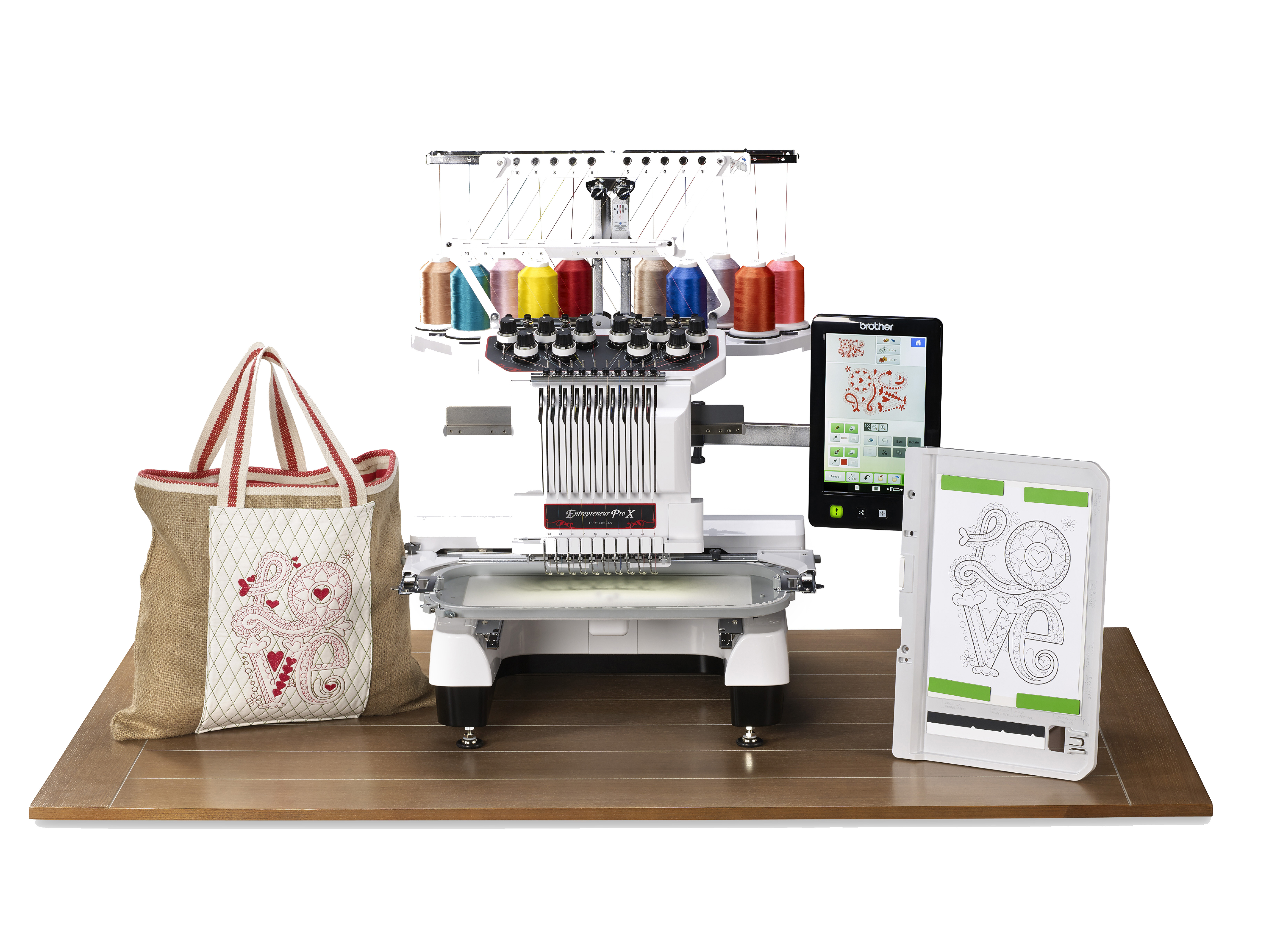 Brand New 100% Best Selling PR1055X Commercial Embroidery Machine with Stand With Complete Parts And Accessories