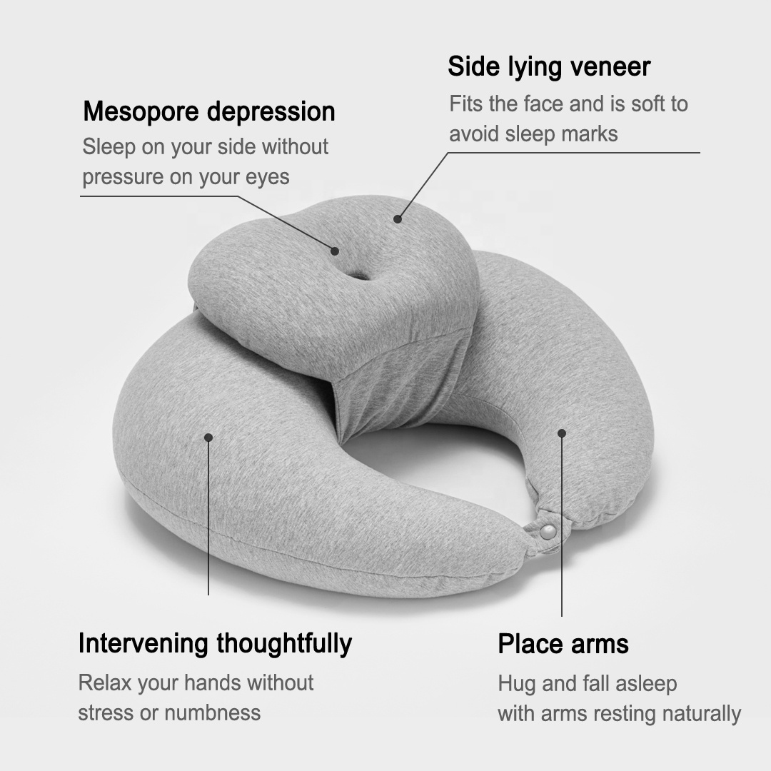 8H Neck Pillow Travel U-shaped Pillow Classroom Office Aircraft Soft Desk and Chair Neck and Back Support Multifunctional Nap Pi