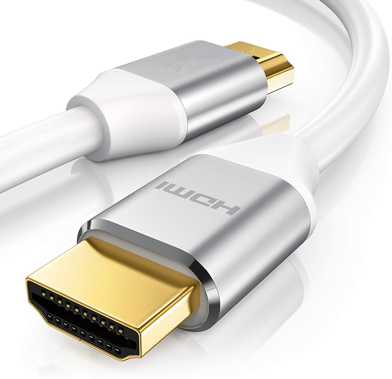 hdmi 8k Cable support 4K@120fps 8K white High Speed 48Gbps 7680P, HDCP 2.2, 4:4:4 HDR v2.1 hdmi 2 cable gold