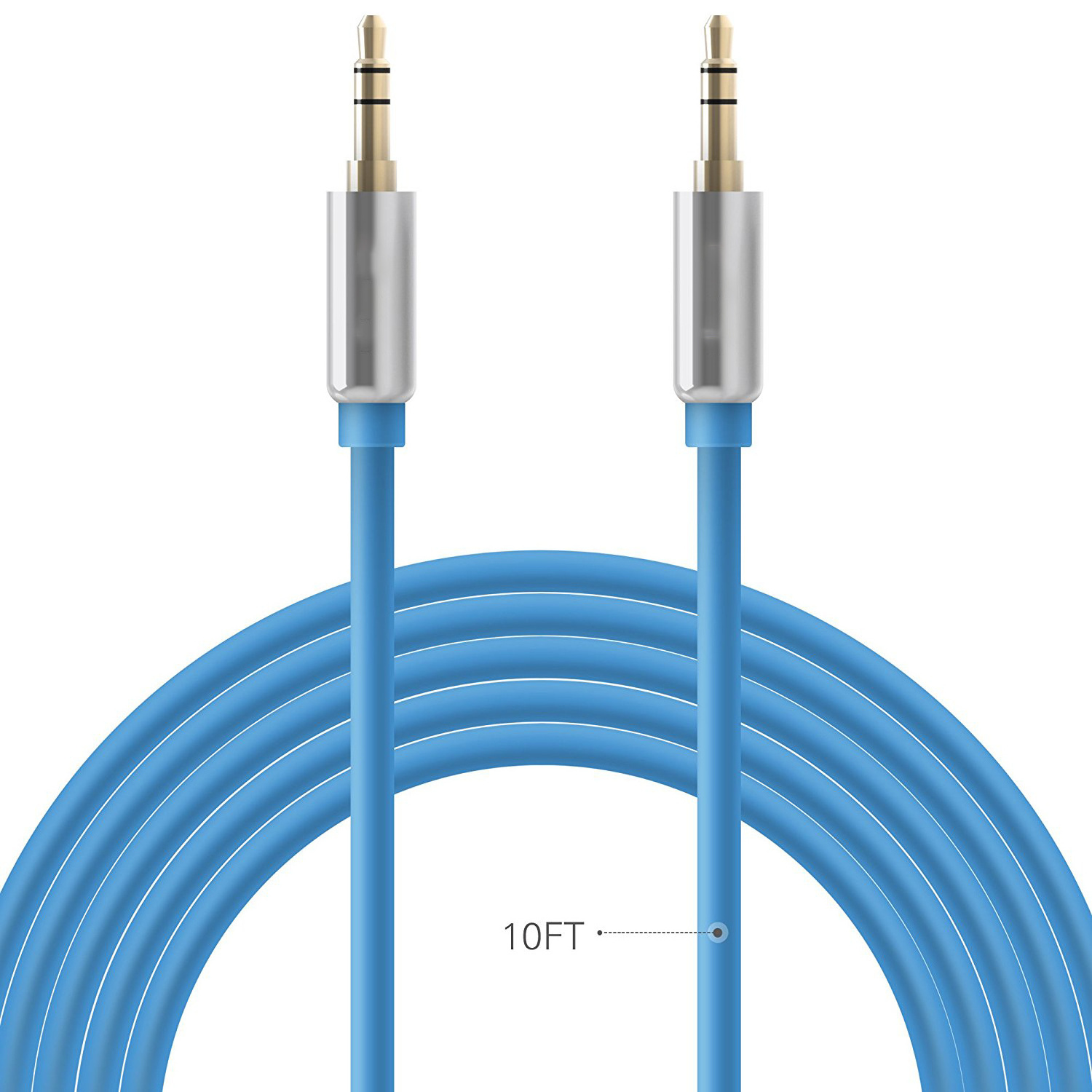 Blue Aux 3 5 mm Audio Cable 3.5mm Jack Gold-Plated 4 Poles Male To Male Wire For Car Mobile Phone Notebook Speaker Line 1.5M