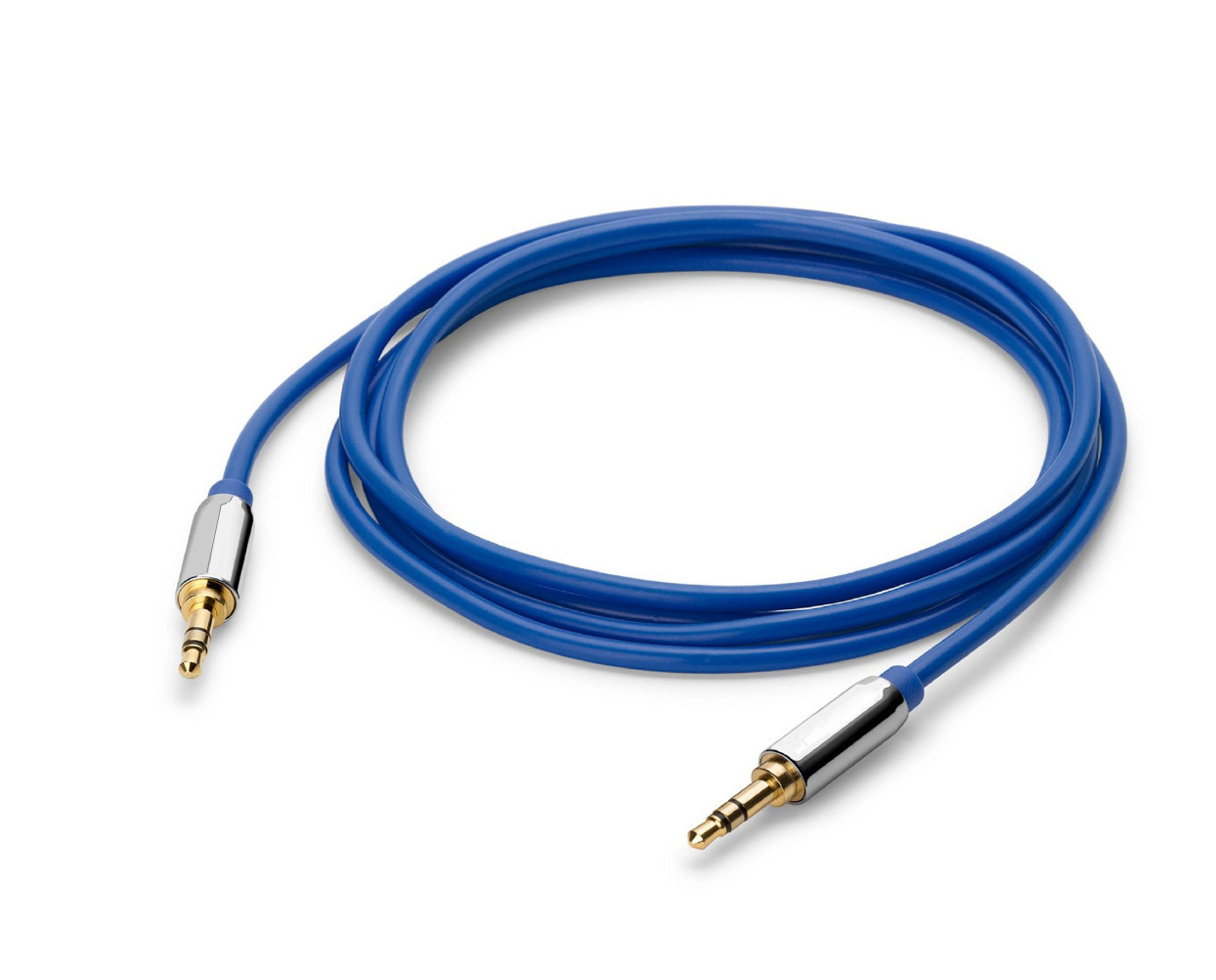 Blue Aux 3 5 mm Audio Cable 3.5mm Jack Gold-Plated 4 Poles Male To Male Wire For Car Mobile Phone Notebook Speaker Line 1.5M