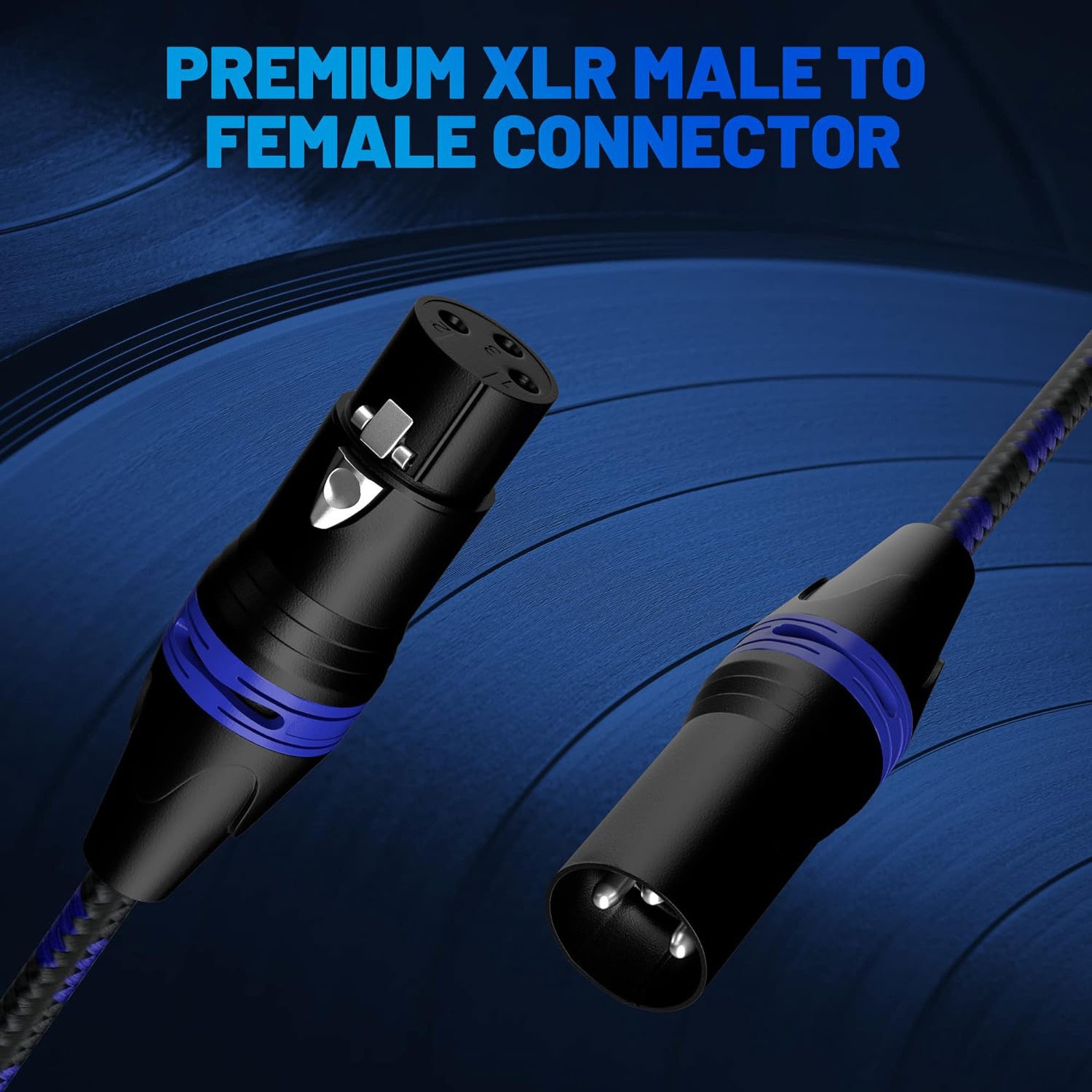 3Pin XLR Cable Male to Female  Plug Audio Cable AUX Extension Wire Audio Jack for Microphone Amplifier Speaker Cord