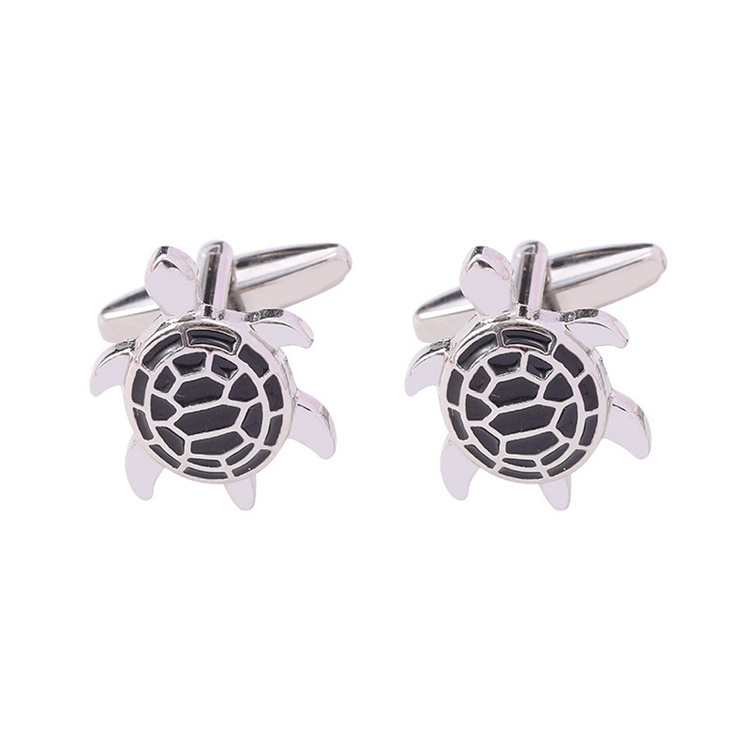 ZJ-30 Wholesale Cufflinks Cute Turtle Enamel Cuff Links