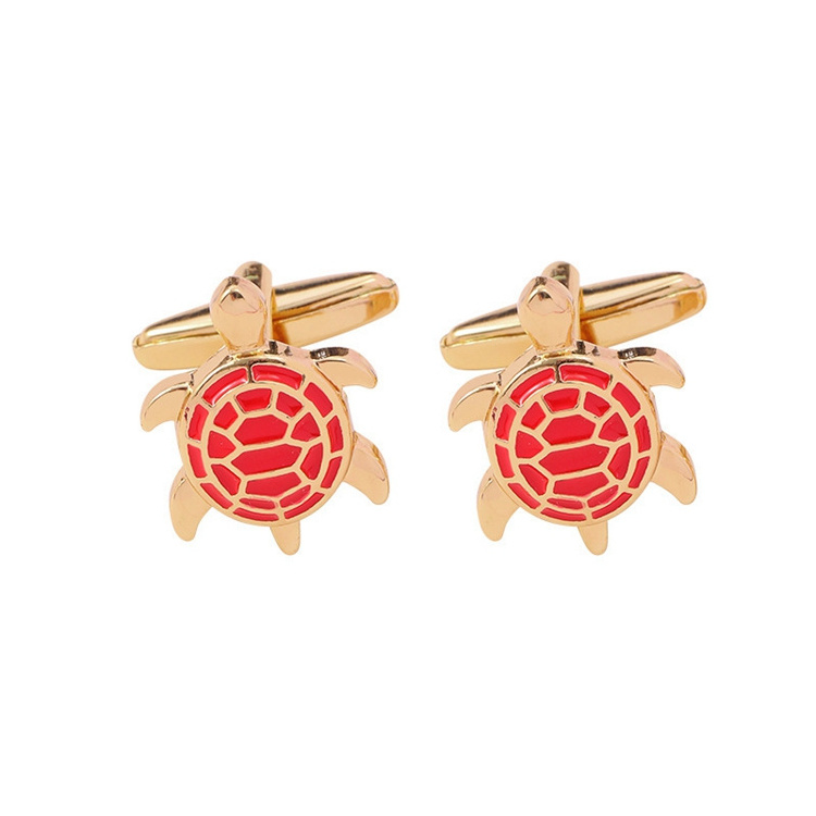 ZJ-30 Wholesale Cufflinks Cute Turtle Enamel Cuff Links