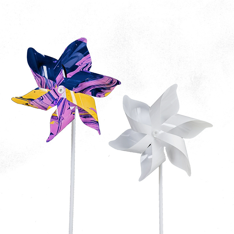 Sublimation plastic Windmills Toys Customized Garden Windmill blanks windmills as gifts for children to play with or decorative