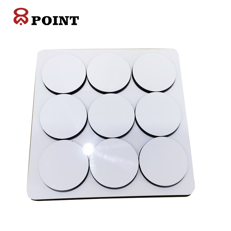 5 inch 7 inch DIY Sublimation Blank Tic Tac Toe MDF wood photo board game with 9 chips