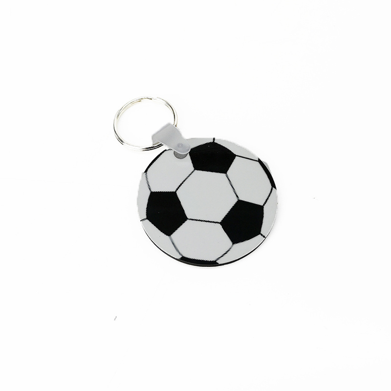 Black back sided sublimation MDF keychain Custom sublimation Key Chain Blank round sublimation keychain