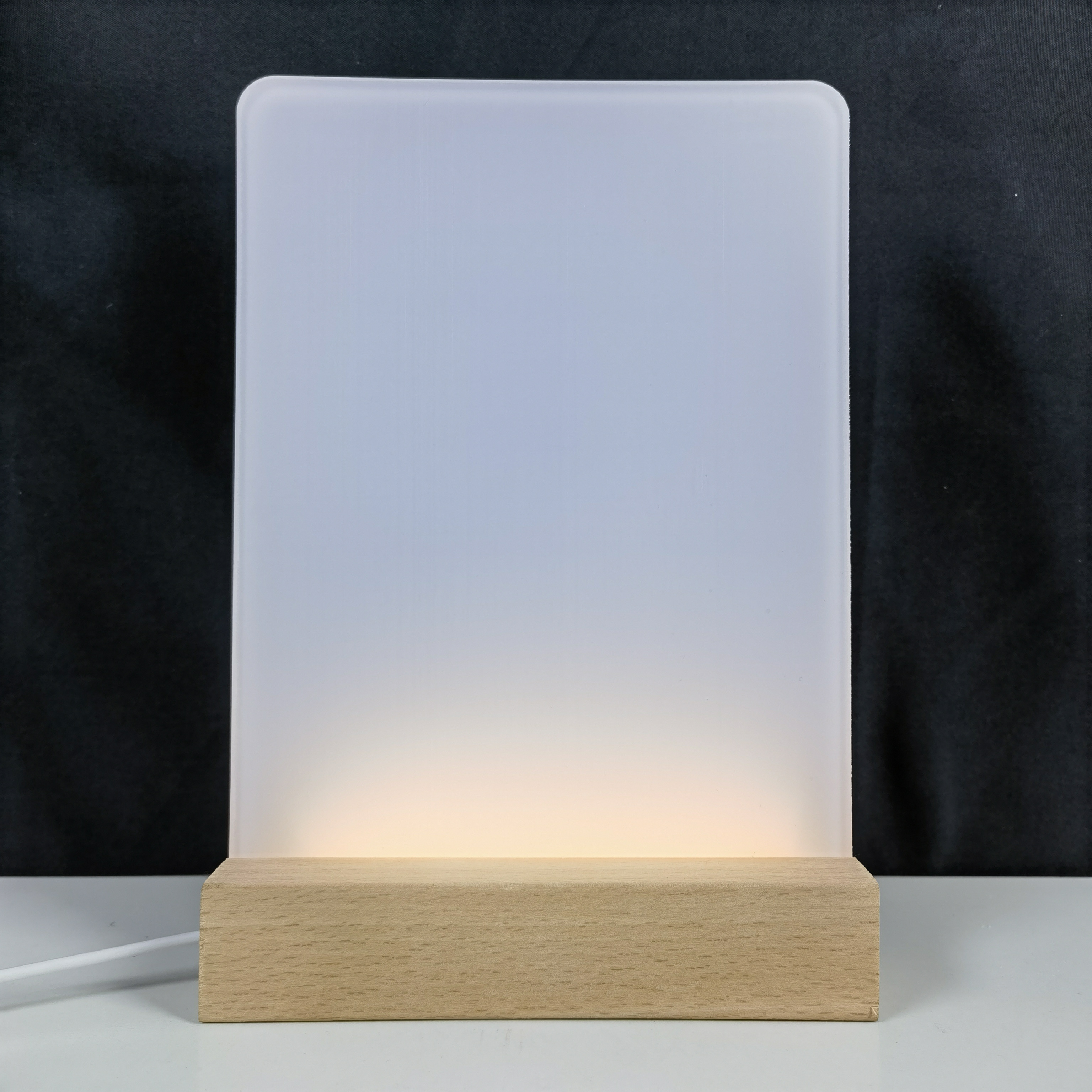 Light up Sublimation Acrylic photo frame customized sublimation acrylic sheet wood LED light base