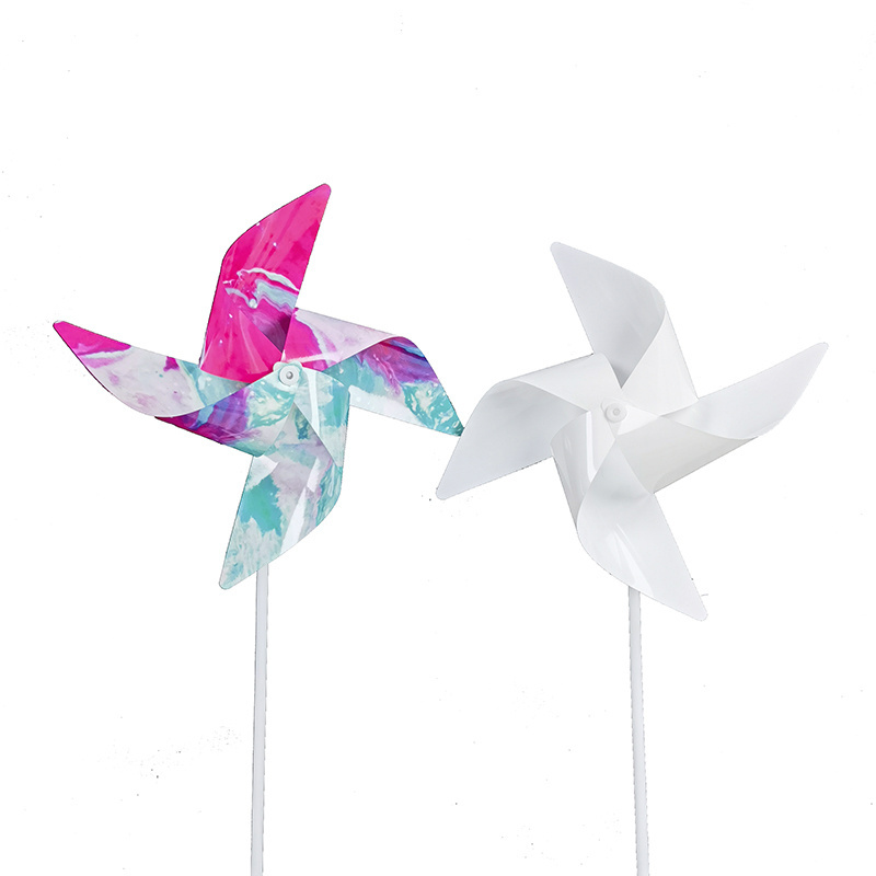 Sublimation plastic Windmills Toys Customized Garden Windmill blanks windmills as gifts for children to play with or decorative