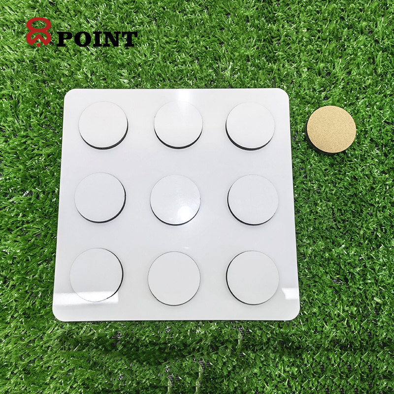 5 inch 7 inch DIY Sublimation Blank Tic Tac Toe MDF wood photo board game with 9 chips