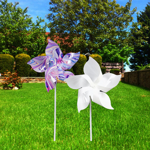 Sublimation plastic Windmills Toys Customized Garden Windmill blanks windmills as gifts for children to play with or decorative