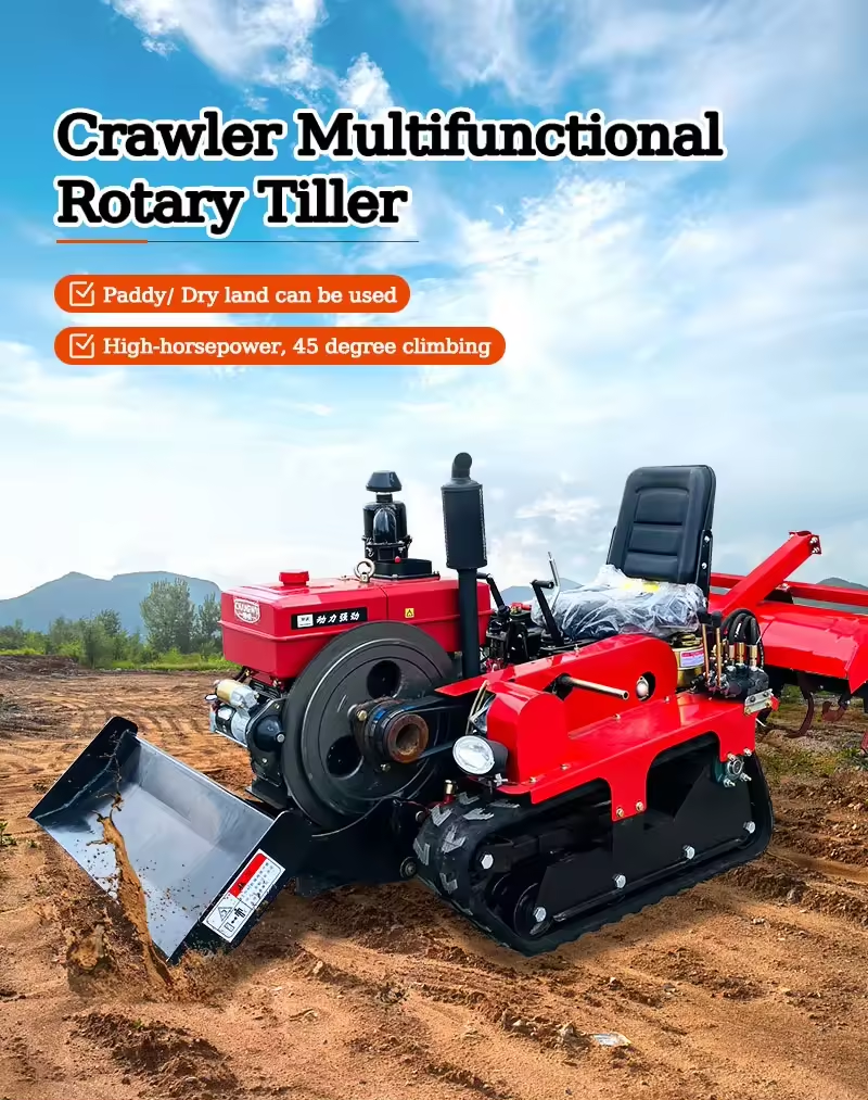 Hot selling orchard micro tiller for agriculture crawler cultivator farm machinery for sale