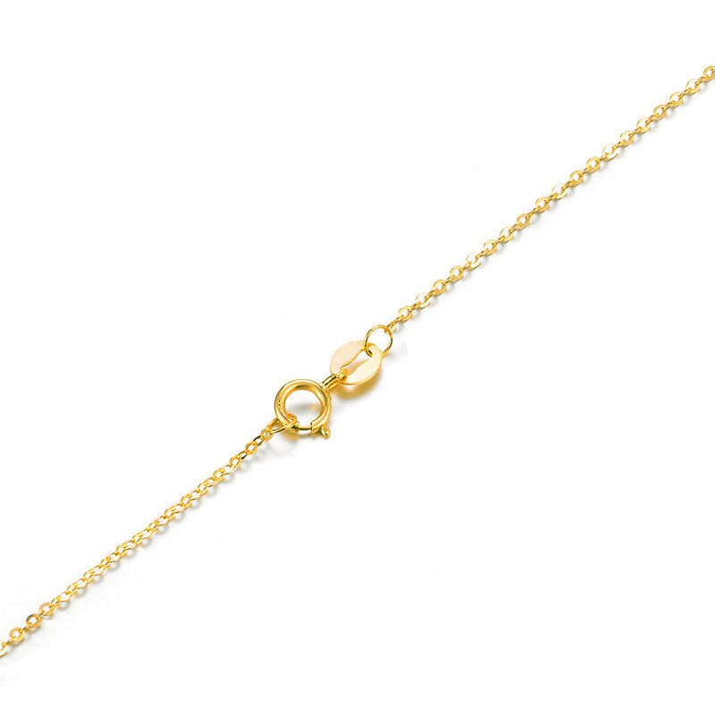 Daochong Custom Wholesale 14K 18 Karat Solid Gold Chains Classic Cable Chain Necklace Jewelry