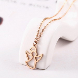 Daochong Custom 925 Sterling Silver Gold Plated Guardian Angel Pendant Necklace Jewelry