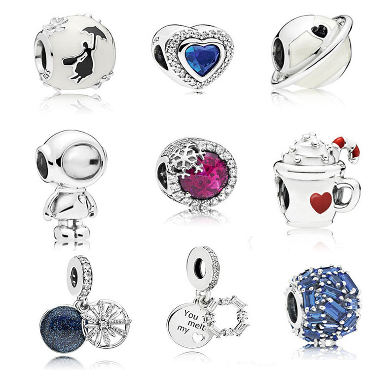 Wholesale Jewellery 925 Sterling Silver European Charms Beads for Bracelet Bangle