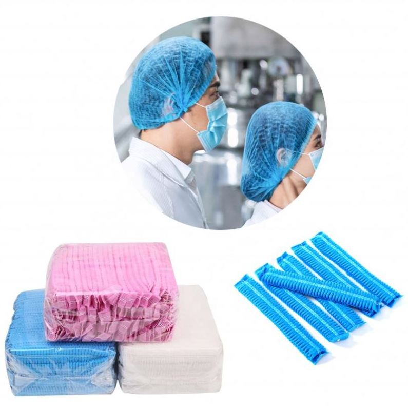 Hair net disposable clip cap for food industry worker wear food process cap bouffant cap