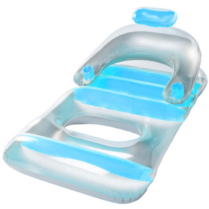 Inflatable pool float lounge chair for adult