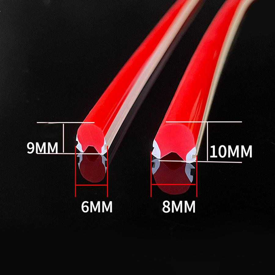 Pure silicone 6mm 8mm 12mm split separate silicone neon strip 12v silicone led neon tube neon lights