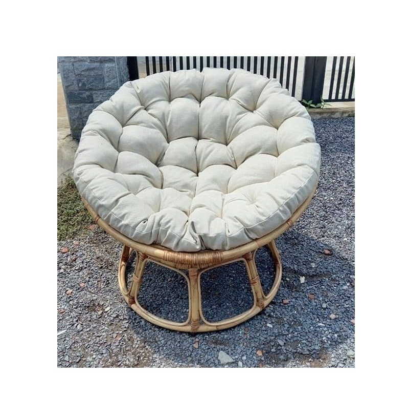 Eco-friendly round rattan papasan chair with colors cushion- Wicker rattan for living room chair home garden outdoor furniture