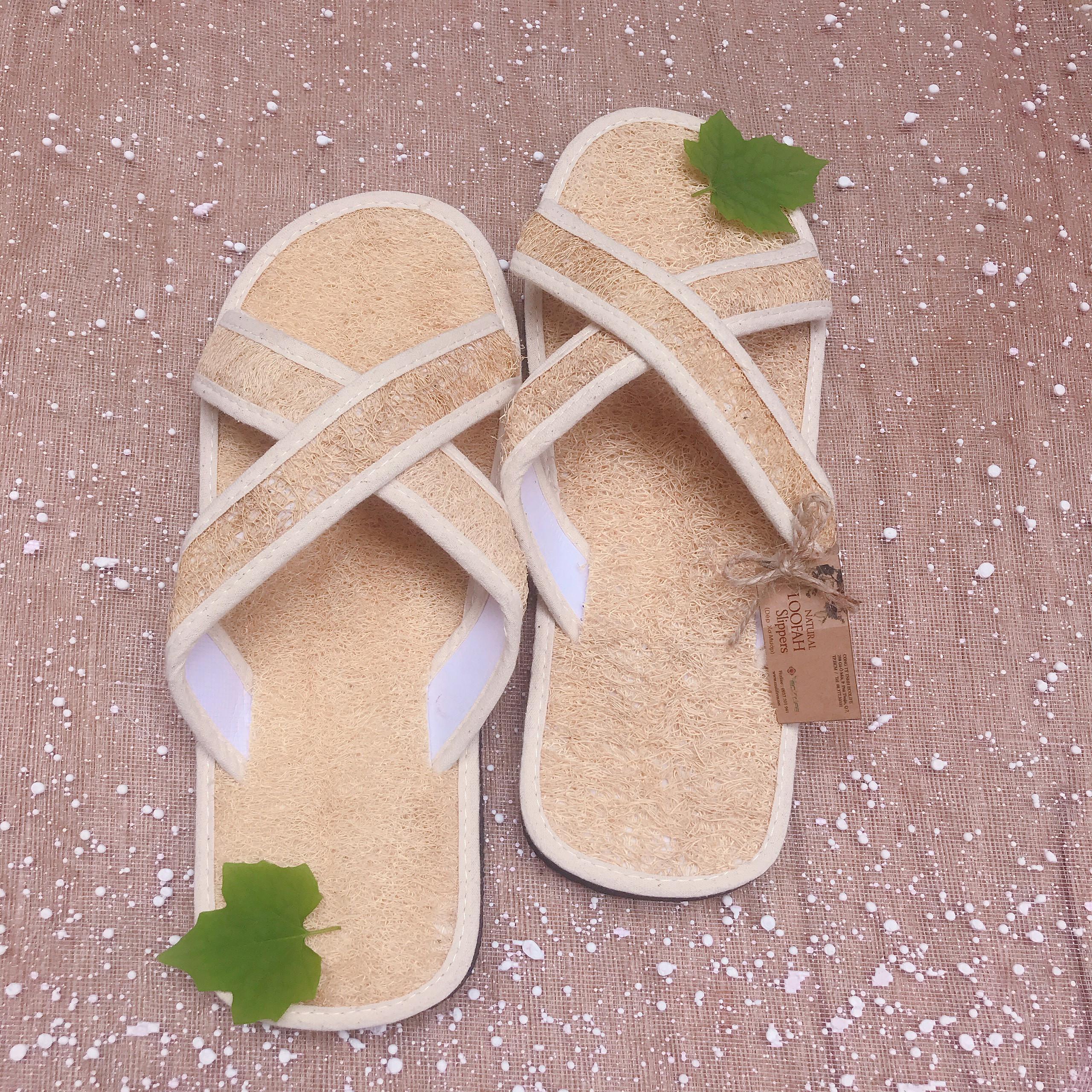 Environmentally Friendly Products made in Vietnam Loofah Slippers With High Quality and suitable price 99 GOLD DATA