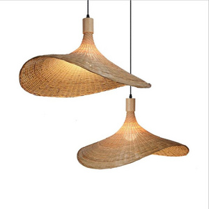 Fashionable Wicker Chandelier Rattan Hang Light Hand-Woven Bamboo Pendant Lamp Made in Vietnam