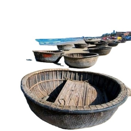 Wholesale Natural Wooden Bamboo Coracle Basket Leisure Small Boat Tourist Tourism Resort Boat High Quality At Competitive Price